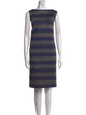 Lafayette 148 Striped Knee-Length Dress