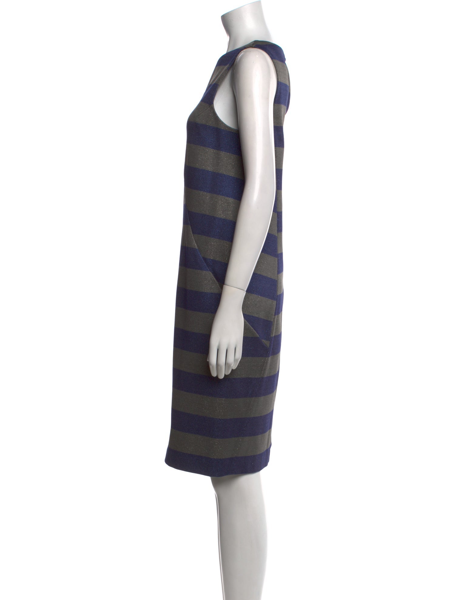 Lafayette 148 Striped Knee-Length Dress