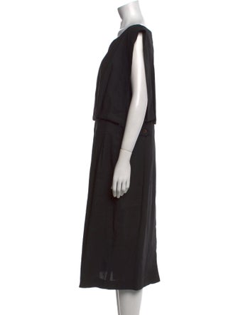 Lafayette 148 Bateau Neckline Midi Length Dress