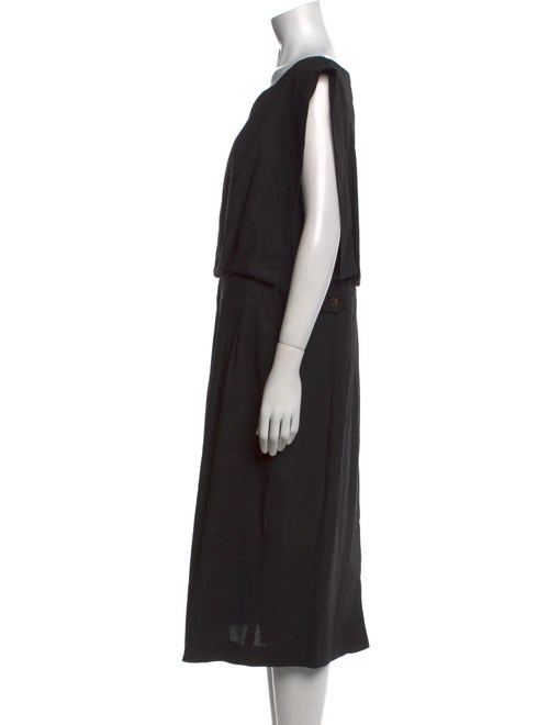 Lafayette 148 Bateau Neckline Midi Length Dress