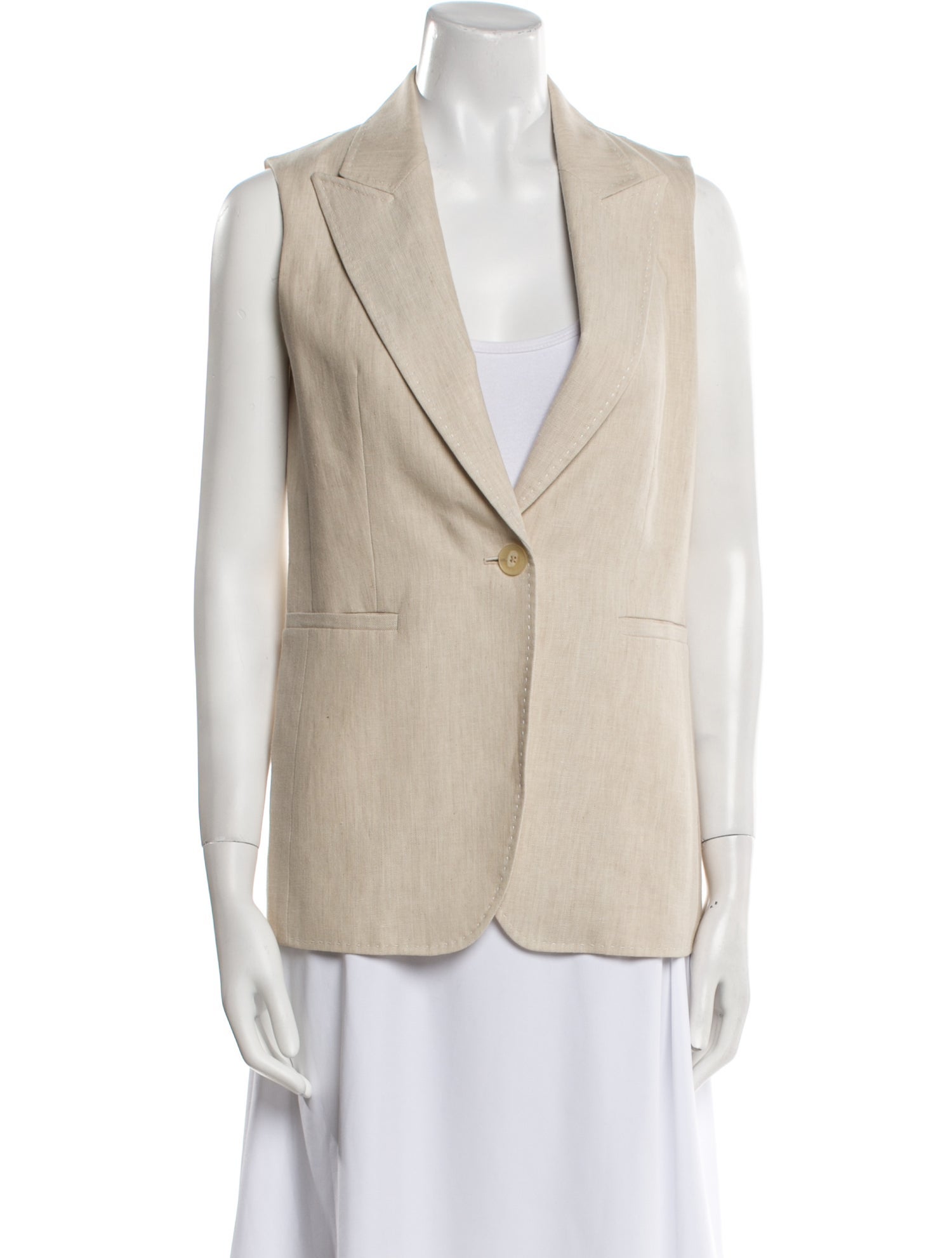 Lafayette 148 Linen Vest
