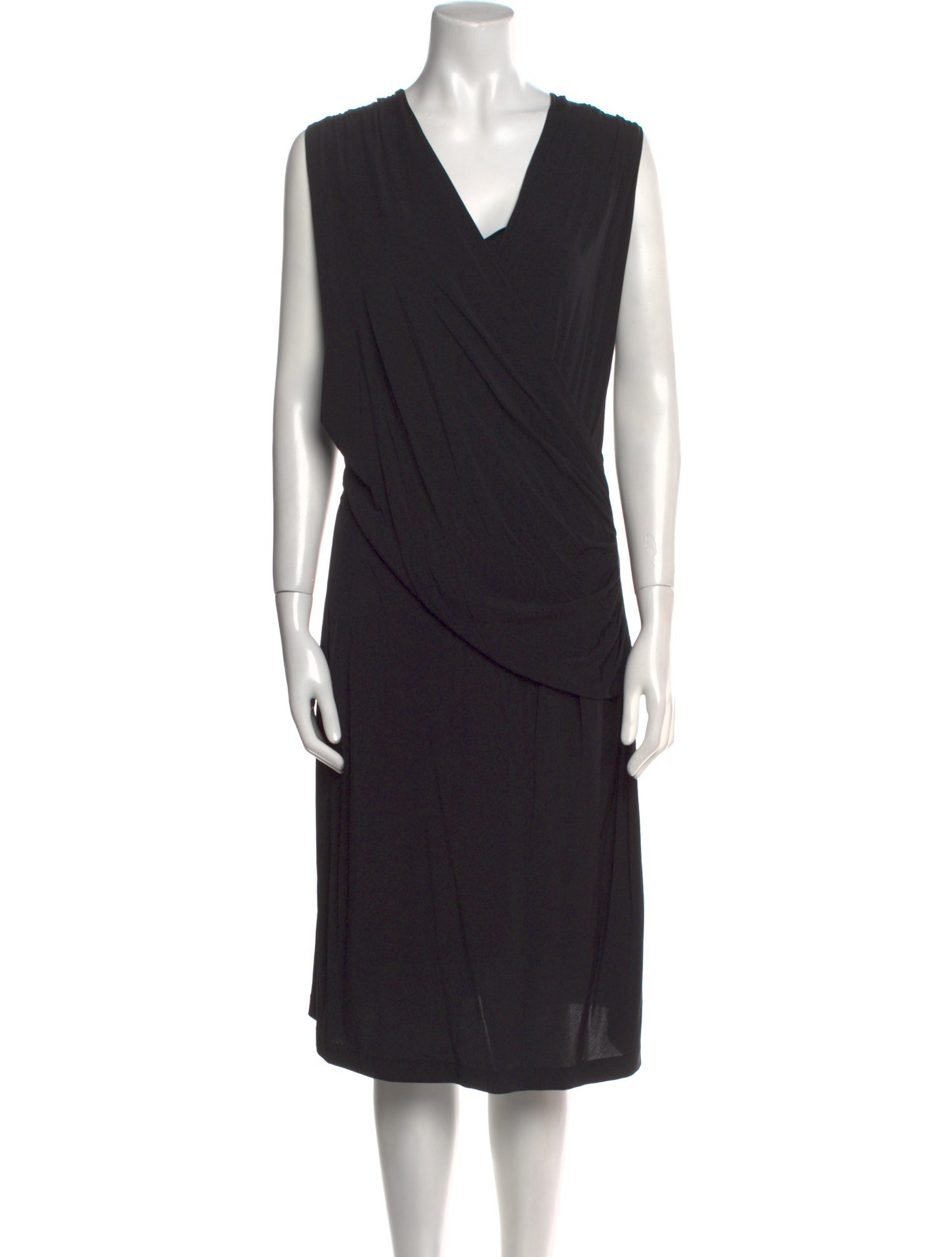 Lafayette 148 V-Neck Midi Length Dress
