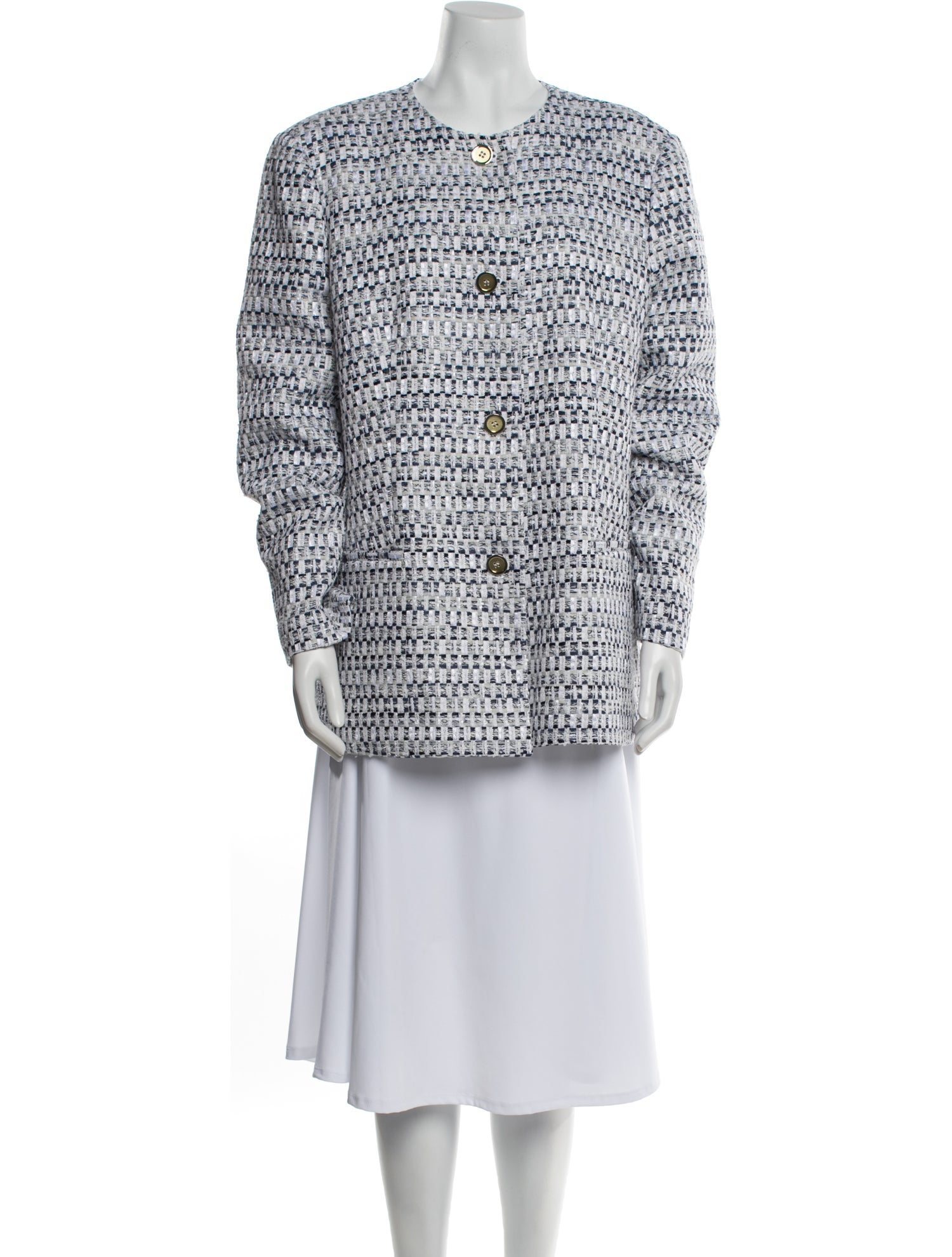 Lafayette 148 Tweed Pattern Evening Jacket