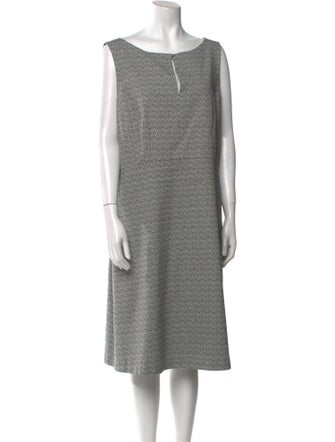 Lafayette 148 Bateau Neckline Midi Length Dress