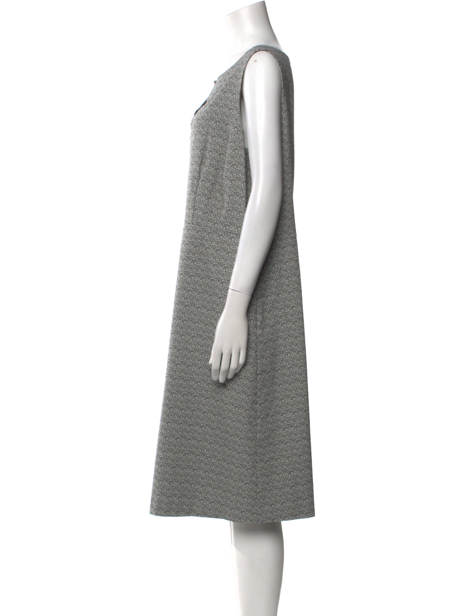 Lafayette 148 Bateau Neckline Midi Length Dress