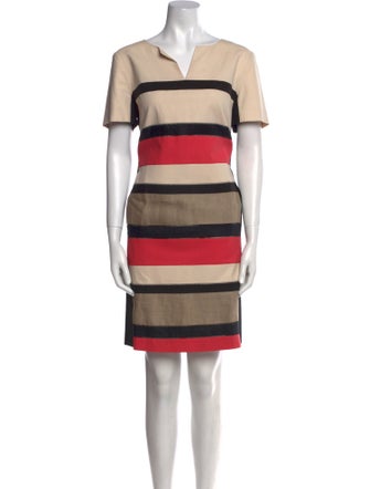 Lafayette 148 Striped Knee-Length Dress