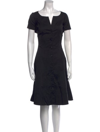 Lafayette 148 V-Neck Knee-Length Dress