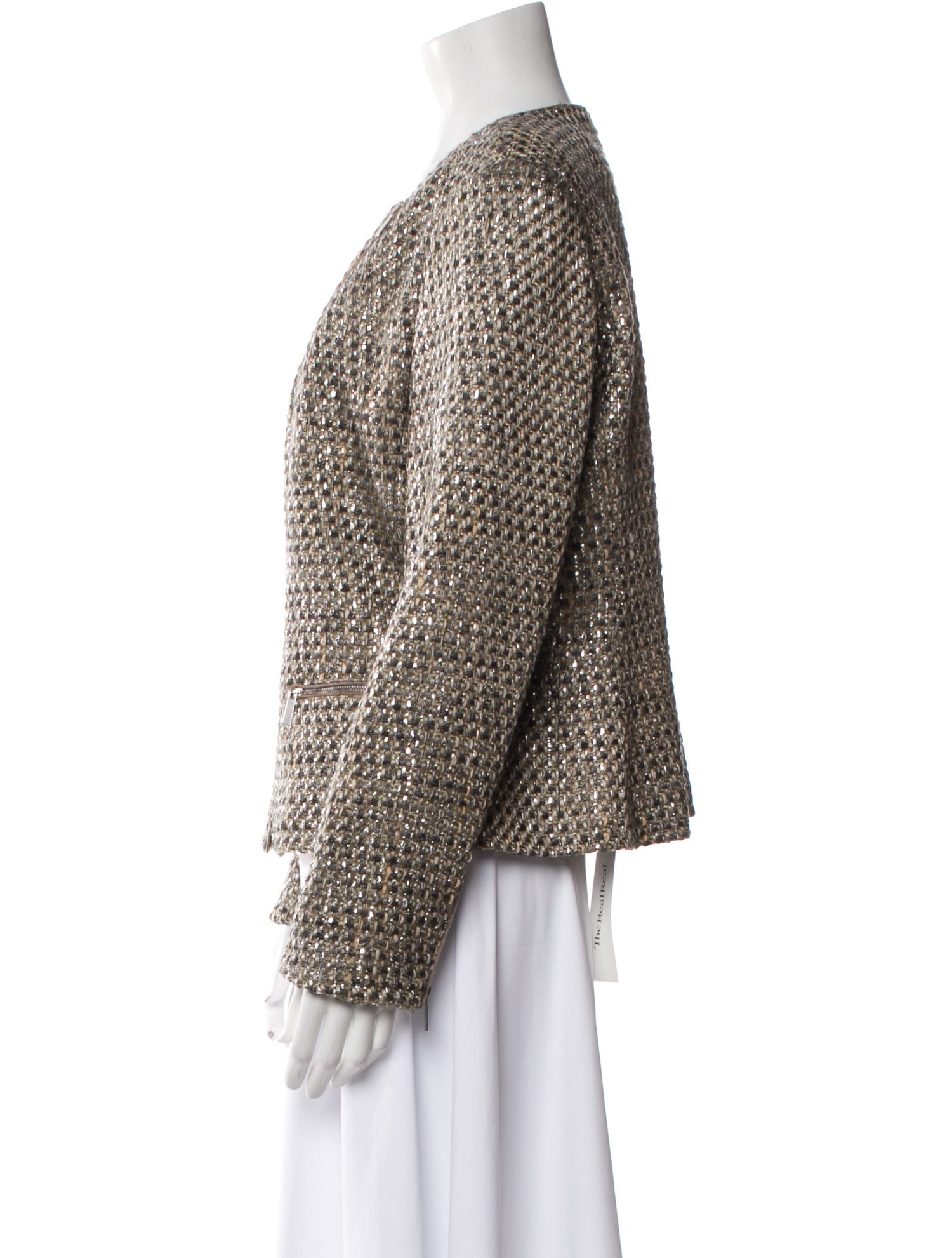 Lafayette 148 Wool Tweed Pattern Evening Jacket