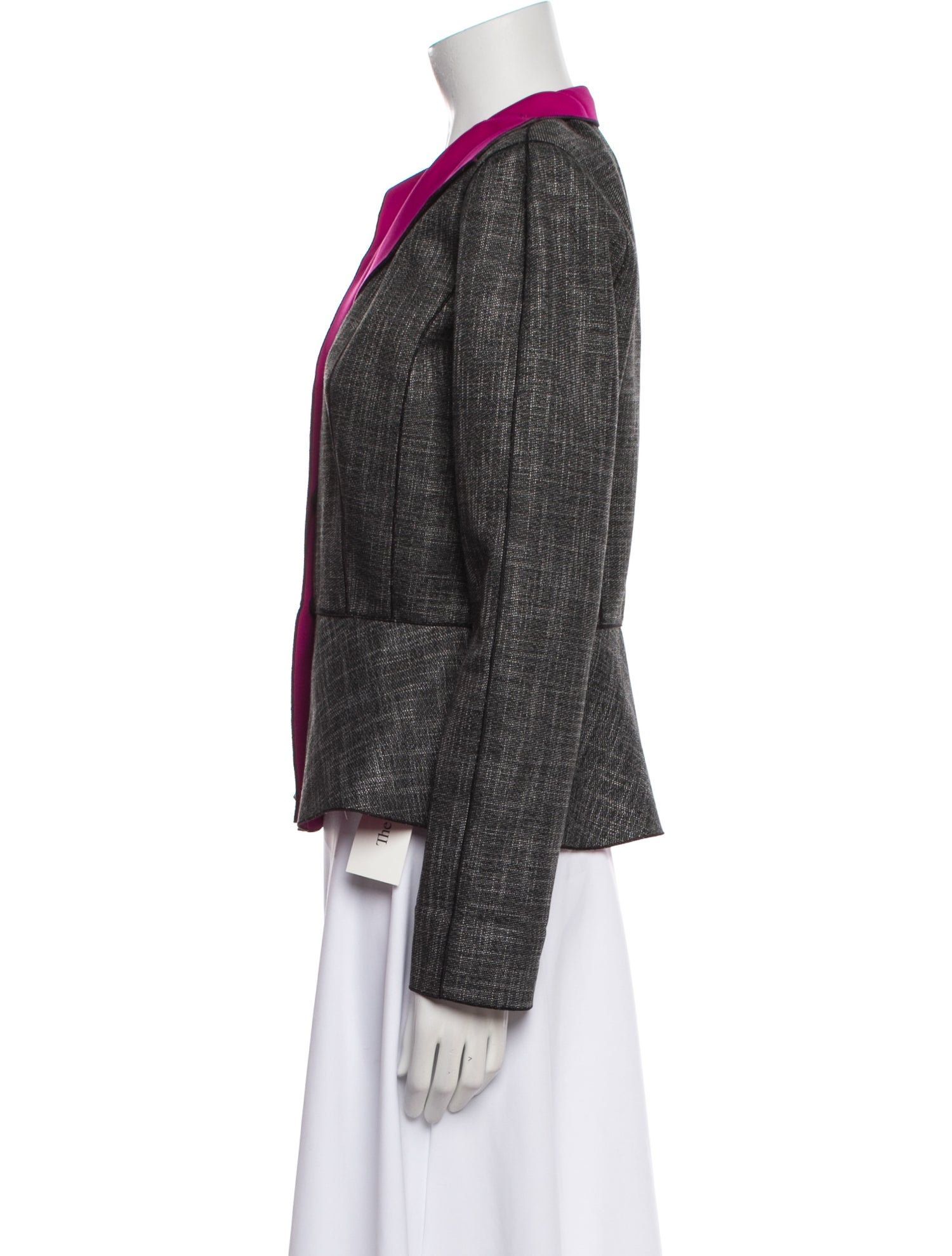 Lafayette 148 Plaid Print Evening Jacket