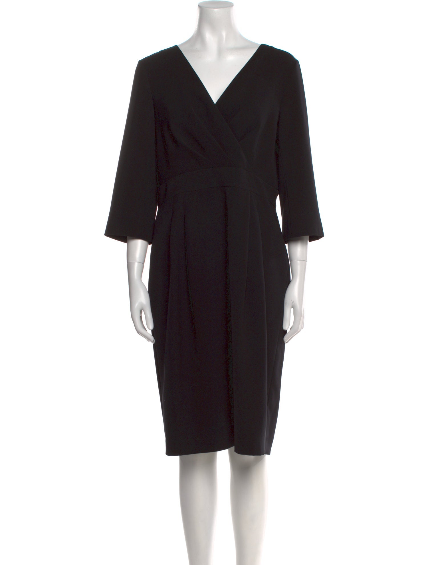Lafayette 148 V-Neck Knee-Length Dress