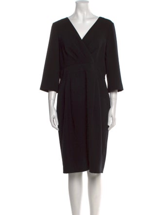 Lafayette 148 V-Neck Knee-Length Dress