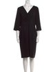 Lafayette 148 V-Neck Knee-Length Dress