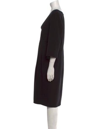 Lafayette 148 V-Neck Knee-Length Dress