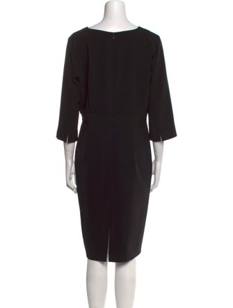 Lafayette 148 V-Neck Knee-Length Dress