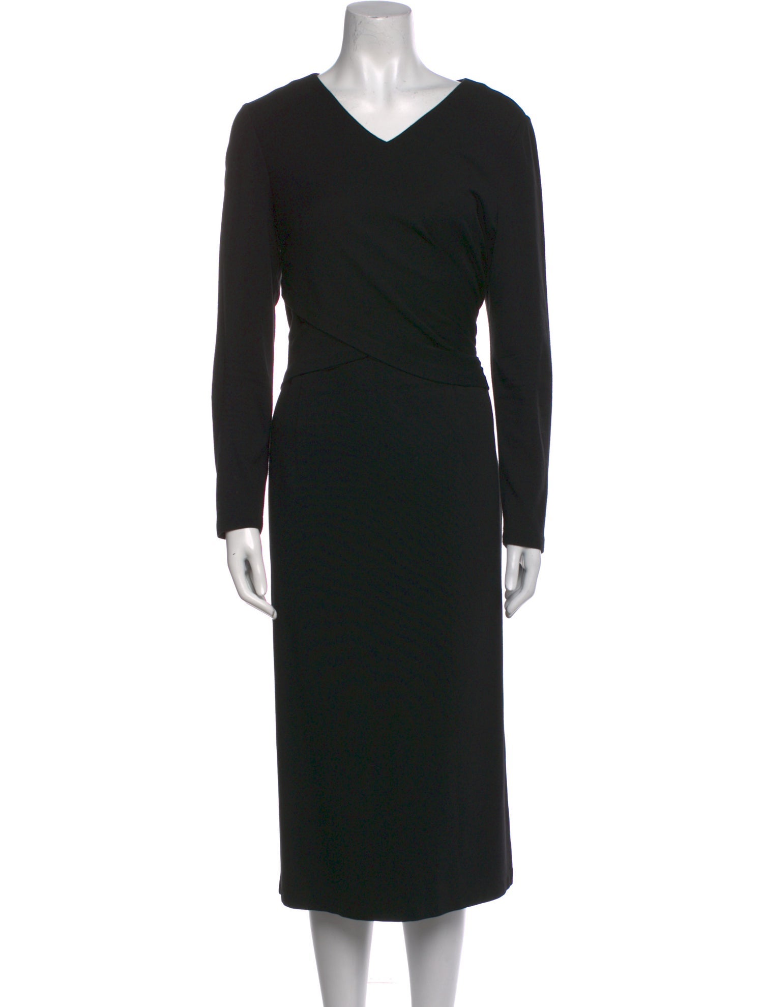 Lafayette 148 V-Neck Midi Length Dress