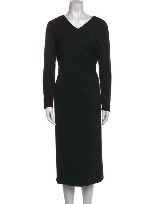 Lafayette 148 V-Neck Midi Length Dress