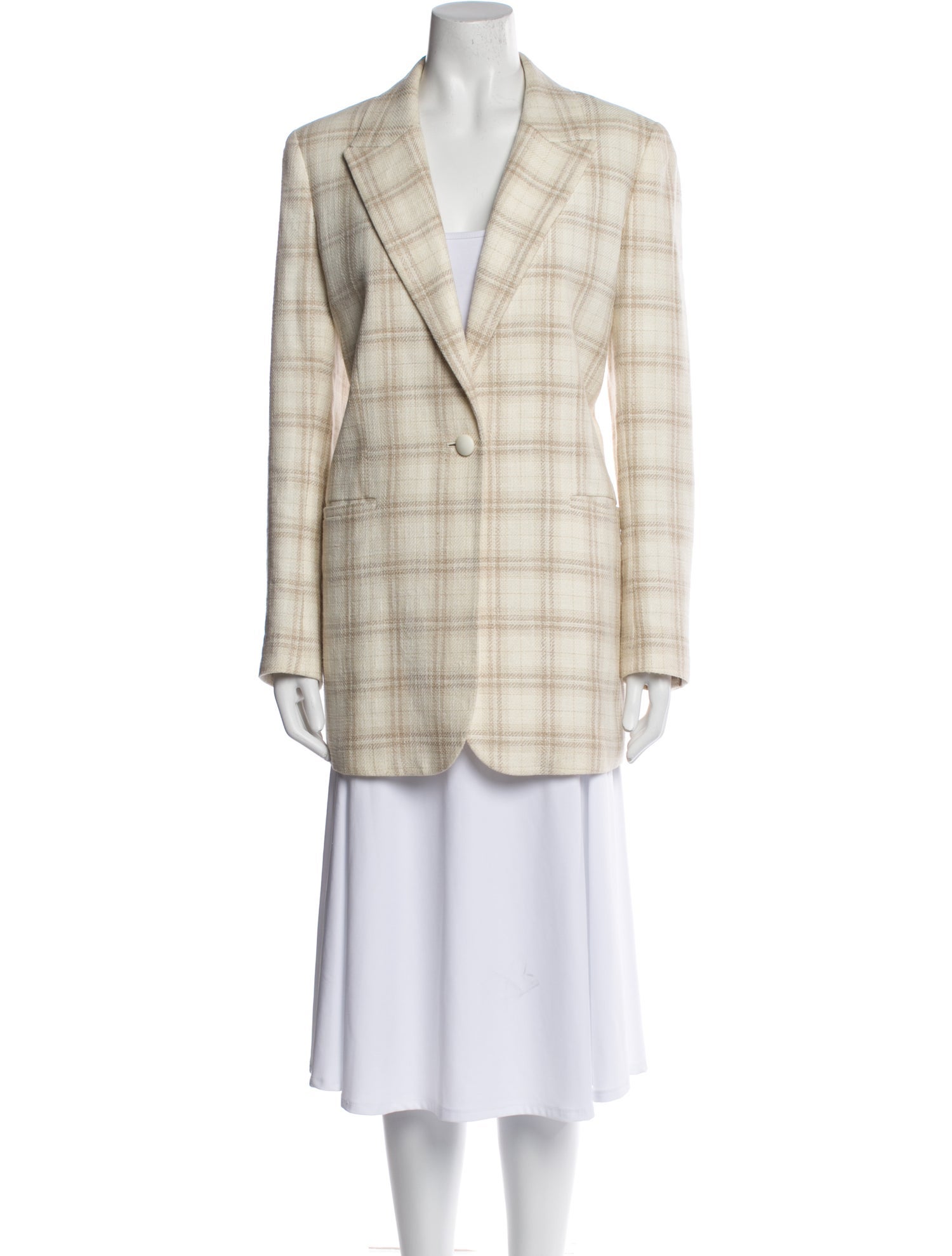 Lafayette 148 Plaid Print Blazer