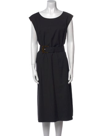 Lafayette 148 Scoop Neck Midi Length Dress