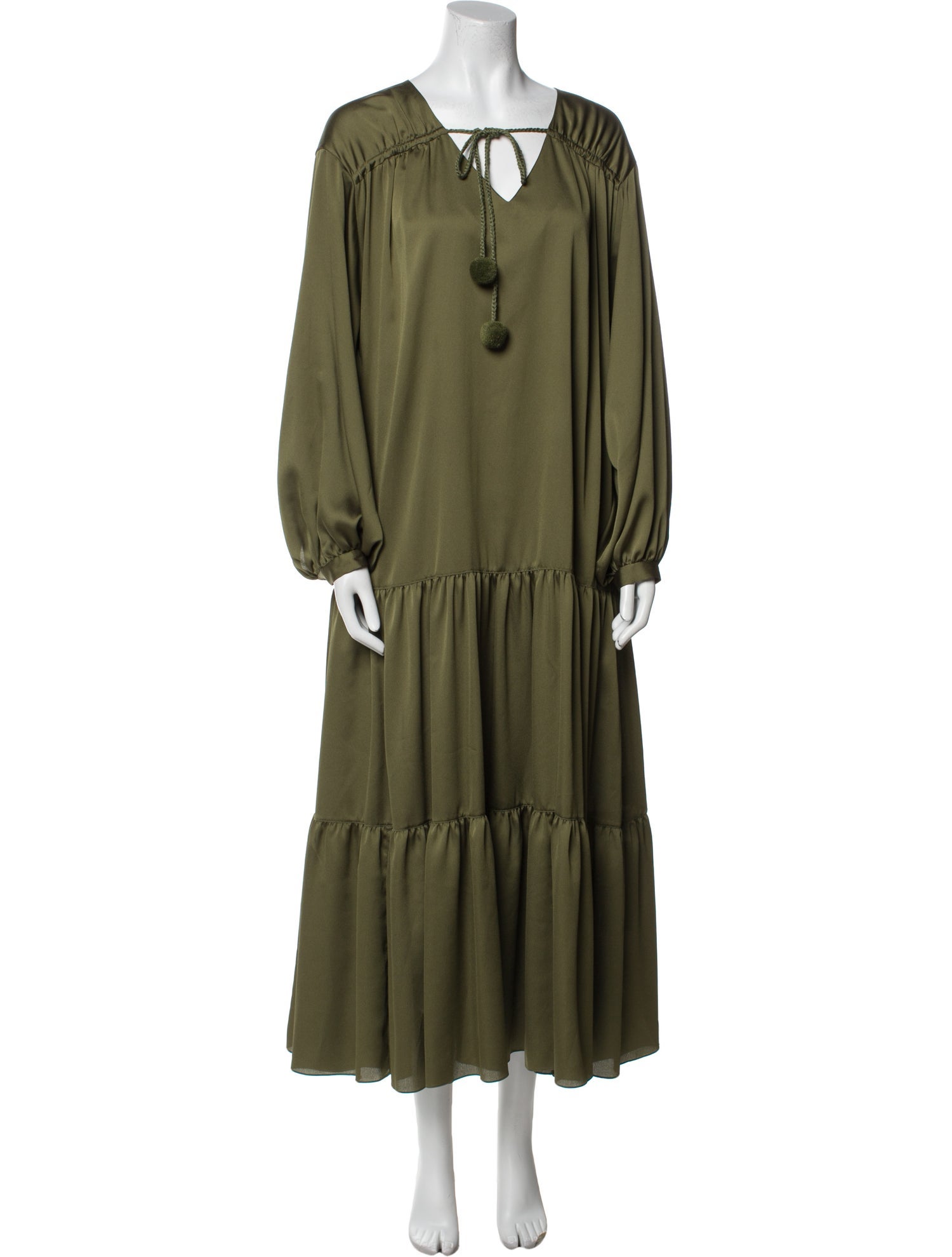 Lafayette 148 Tie Neck Midi Length Dress