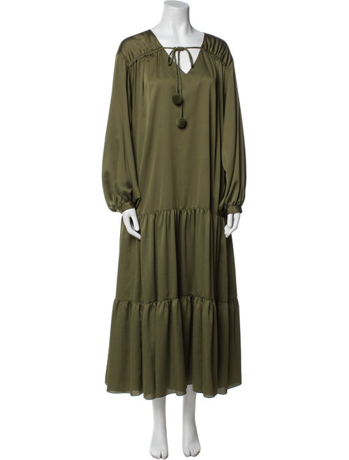 Lafayette 148 Tie Neck Midi Length Dress