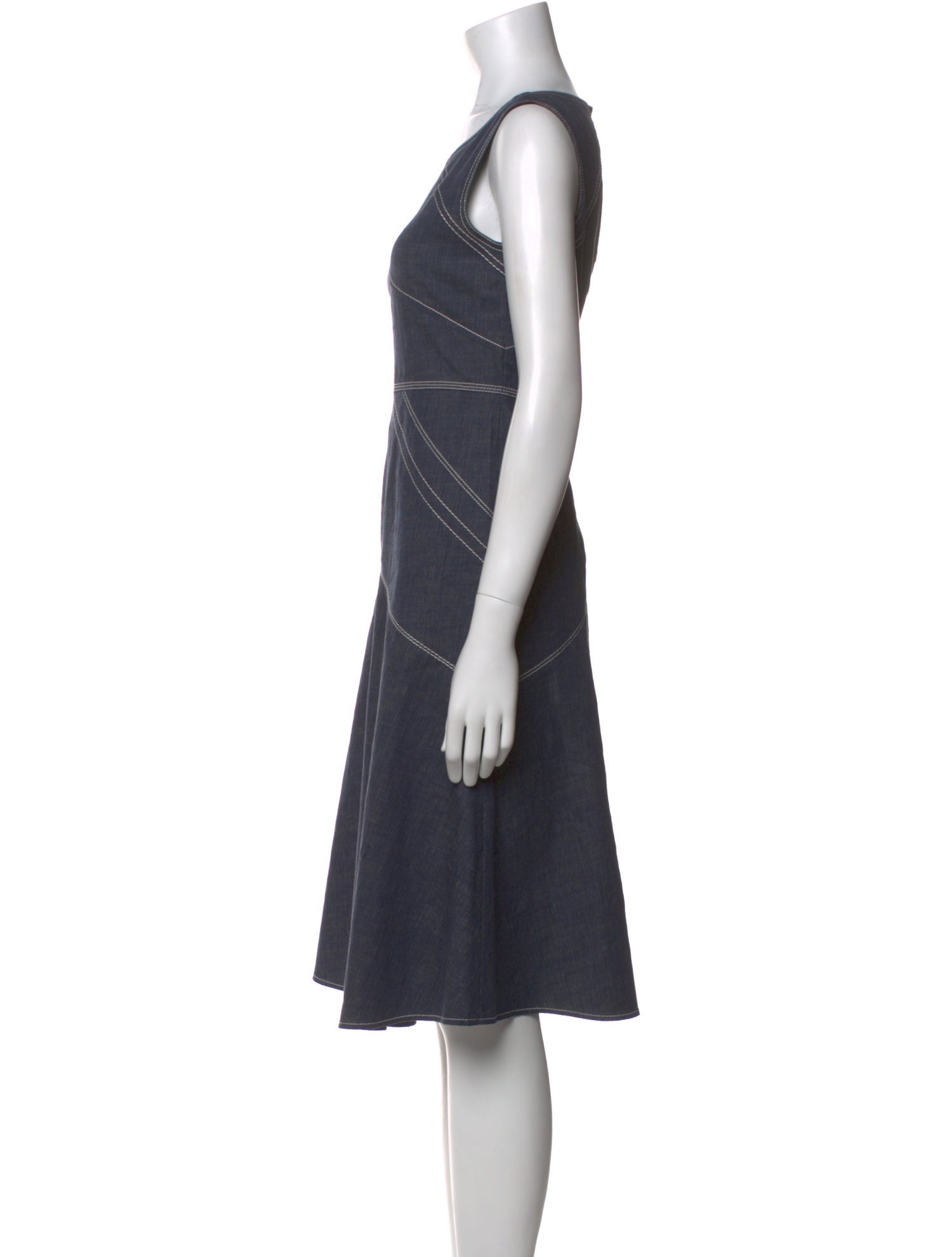 Lafayette 148 Bateau Neckline Knee-Length Dress