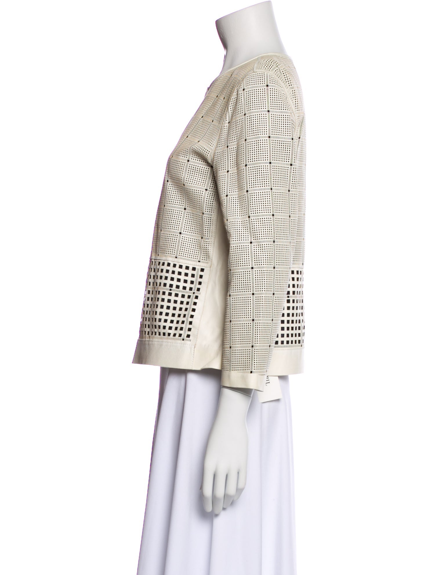 Lafayette 148 Leather Printed Evening Jacket