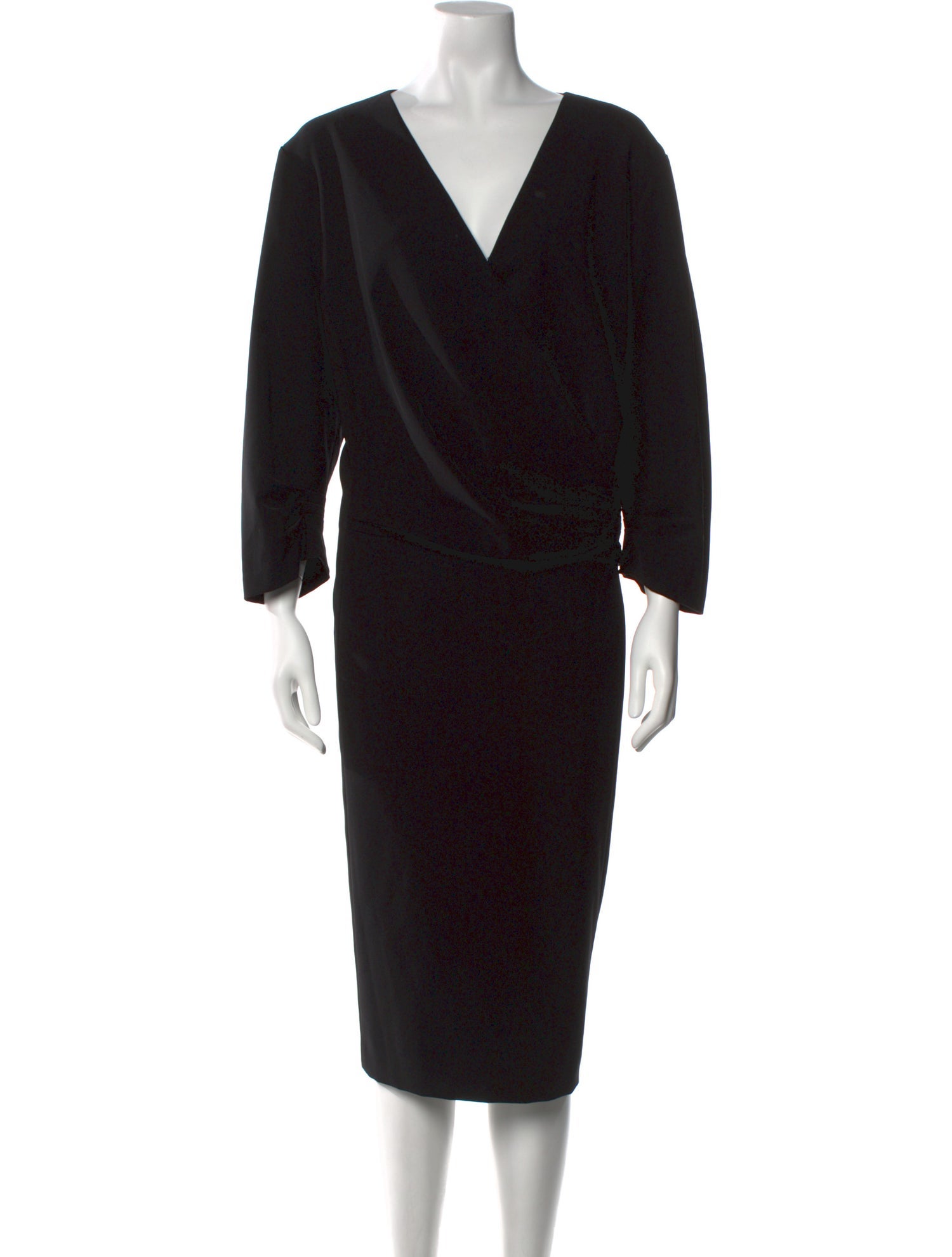 Lafayette 148 V-Neck Midi Length Dress