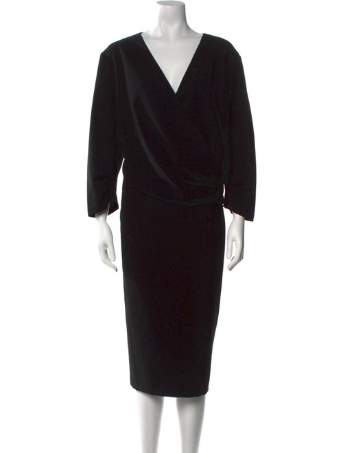 Lafayette 148 V-Neck Midi Length Dress