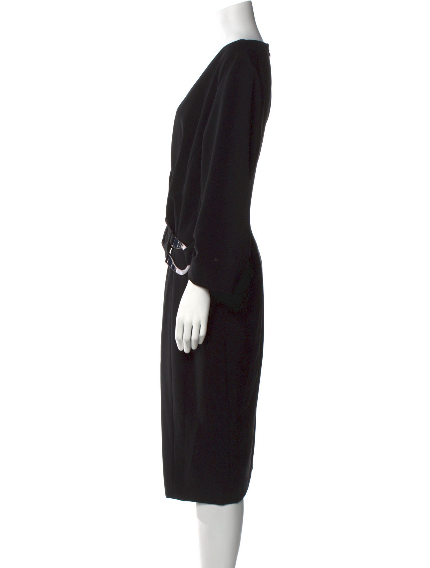 Lafayette 148 V-Neck Midi Length Dress