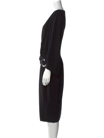 Lafayette 148 V-Neck Midi Length Dress