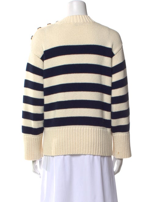 Lafayette 148 Striped Mock Neck Sweater