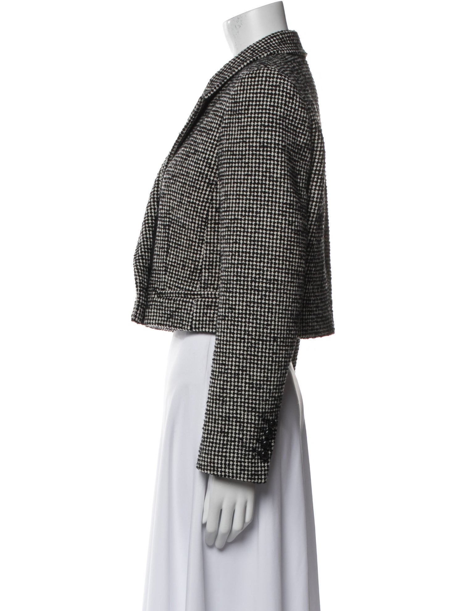 Lafayette 148 Wool Houndstooth Print Blazer