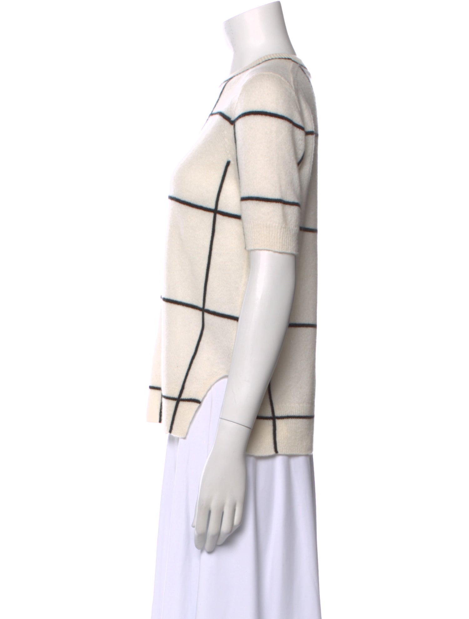 Lafayette 148 Cashmere Plaid Print Sweater