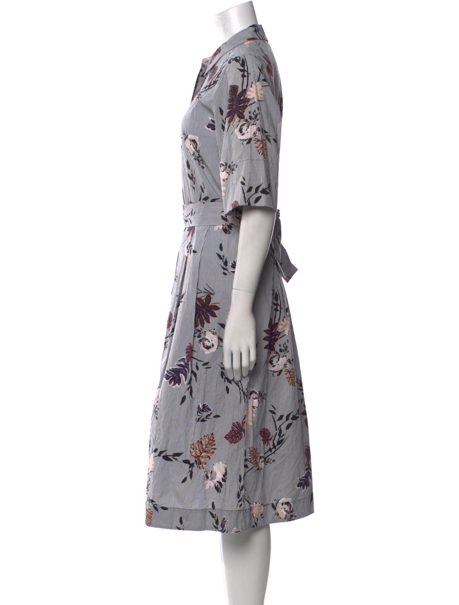 Lafayette 148 Floral Print Midi Length Dress