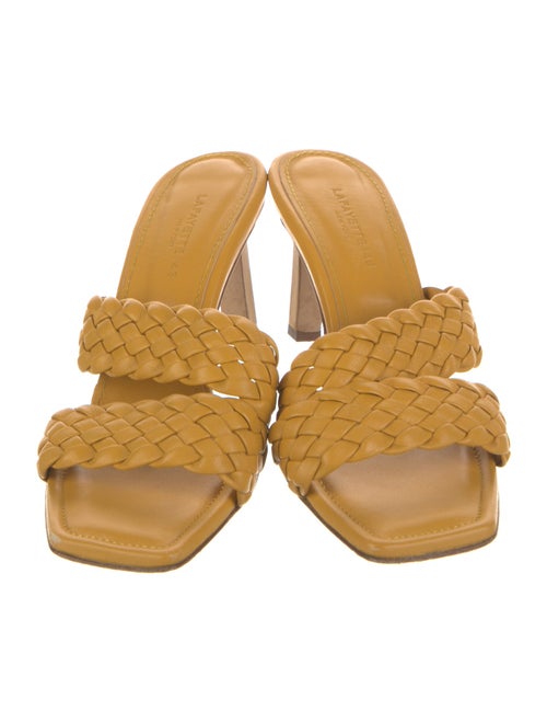 Lafayette 148 Leather Braided Accents Slides