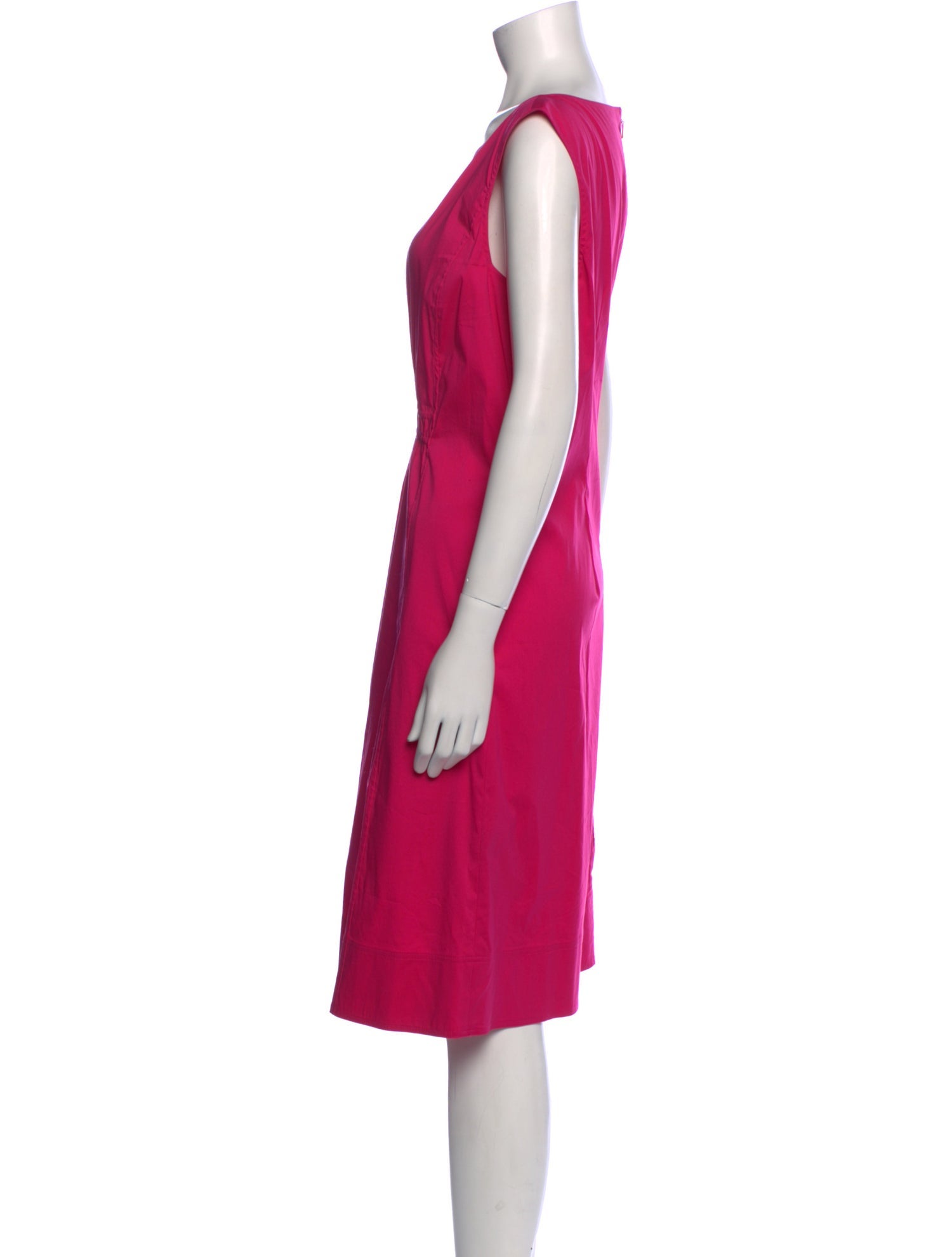 Lafayette 148 Bateau Neckline Midi Length Dress