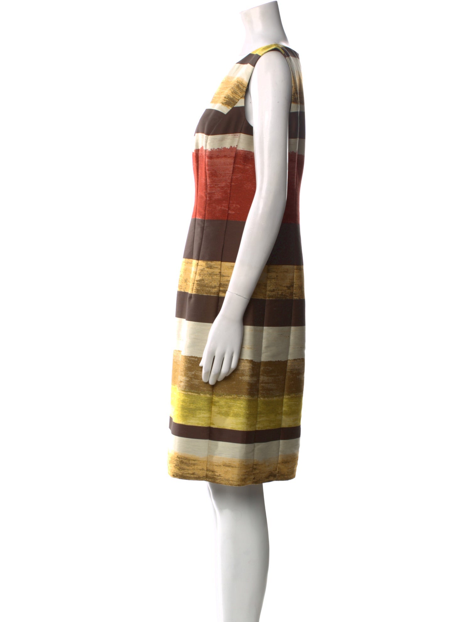 Lafayette 148 Striped Knee-Length Dress