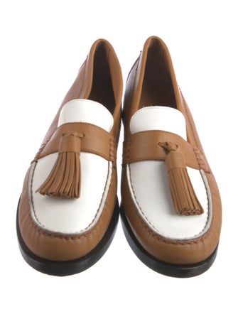 Lafayette 148 Leather Tassel Accents Loafers