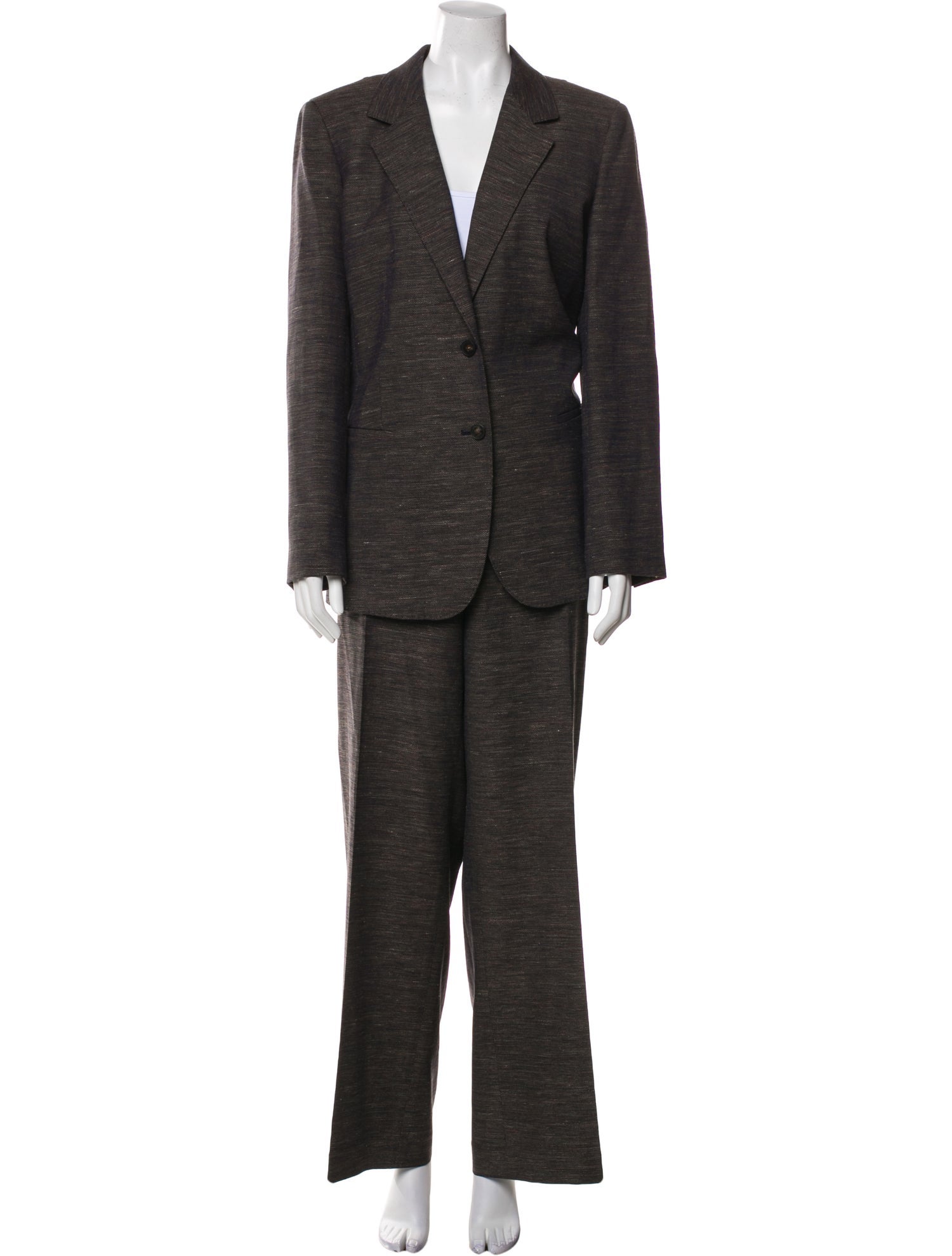 Lafayette 148 Wool Tweed Pattern Pantsuit
