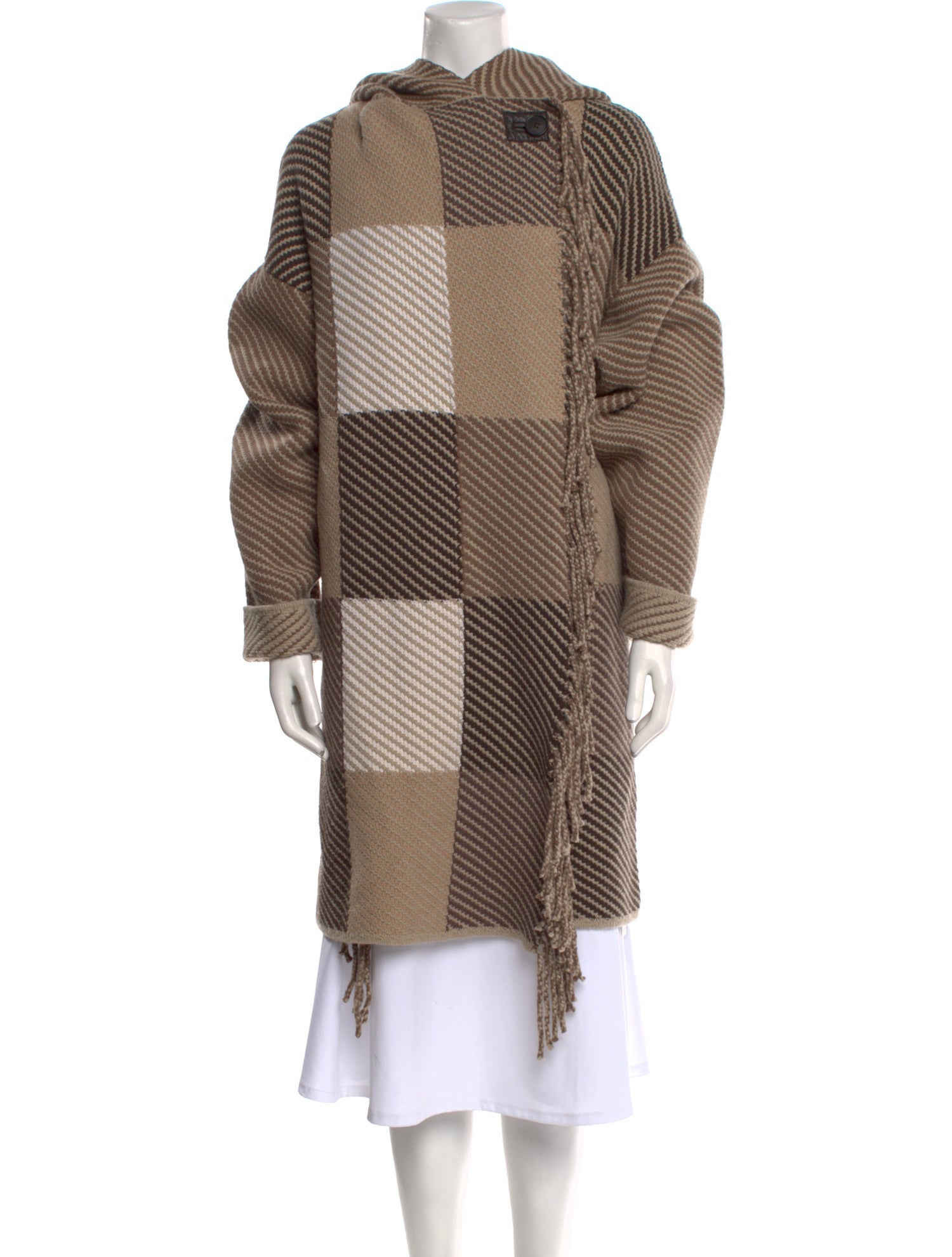 Lafayette 148 Merino Wool Plaid Print Sweater