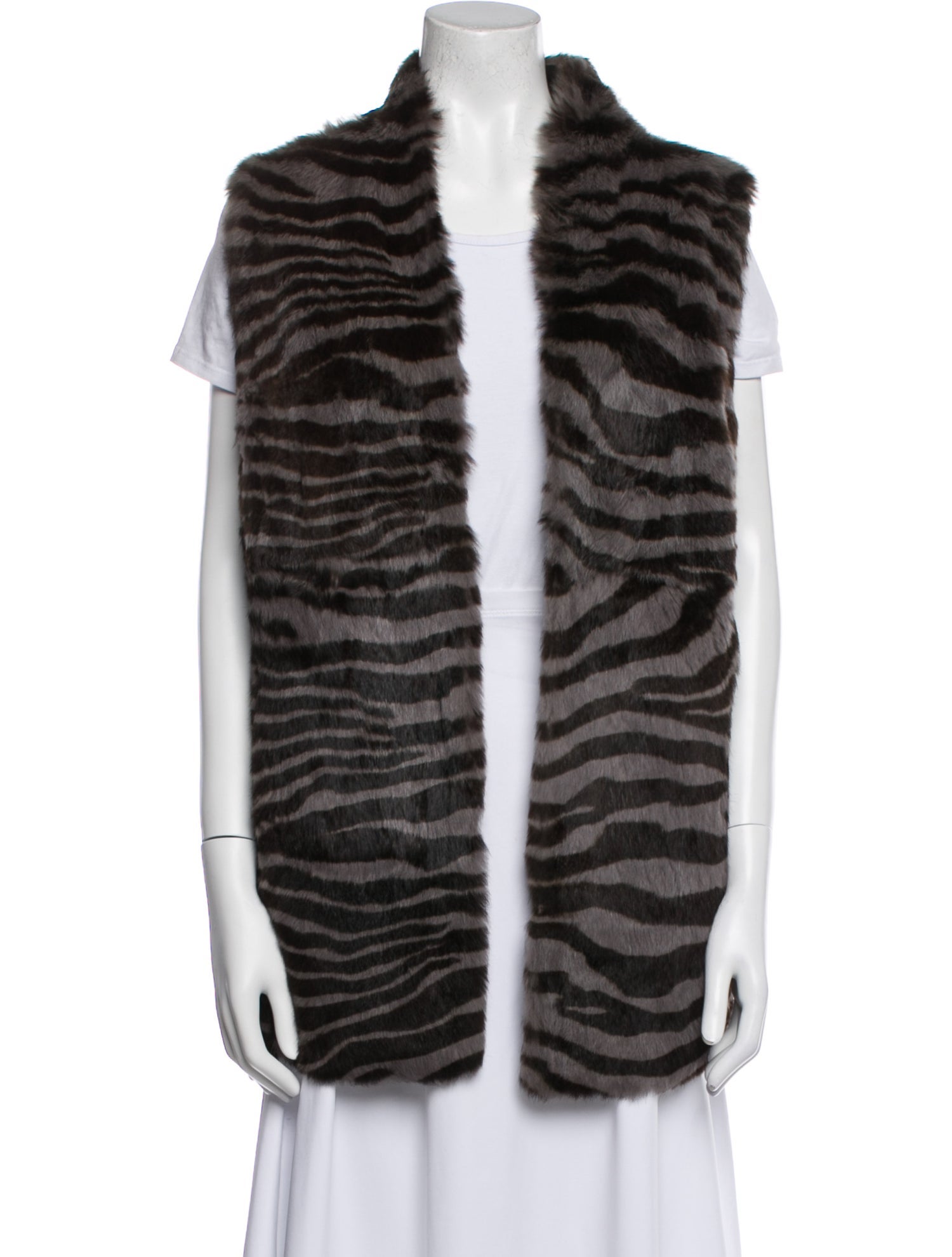 Lafayette 148 Fur Striped Fur Jacket