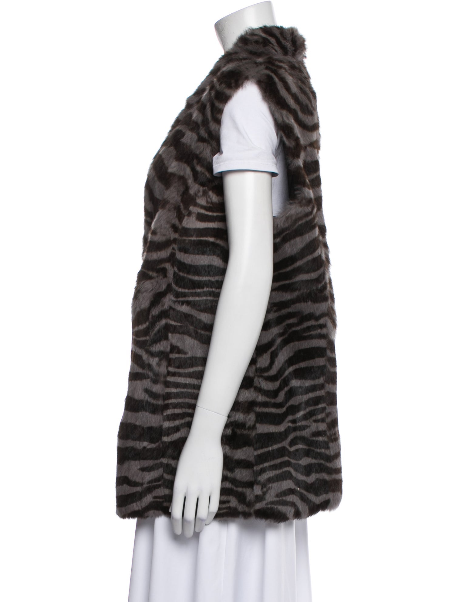 Lafayette 148 Fur Striped Fur Jacket
