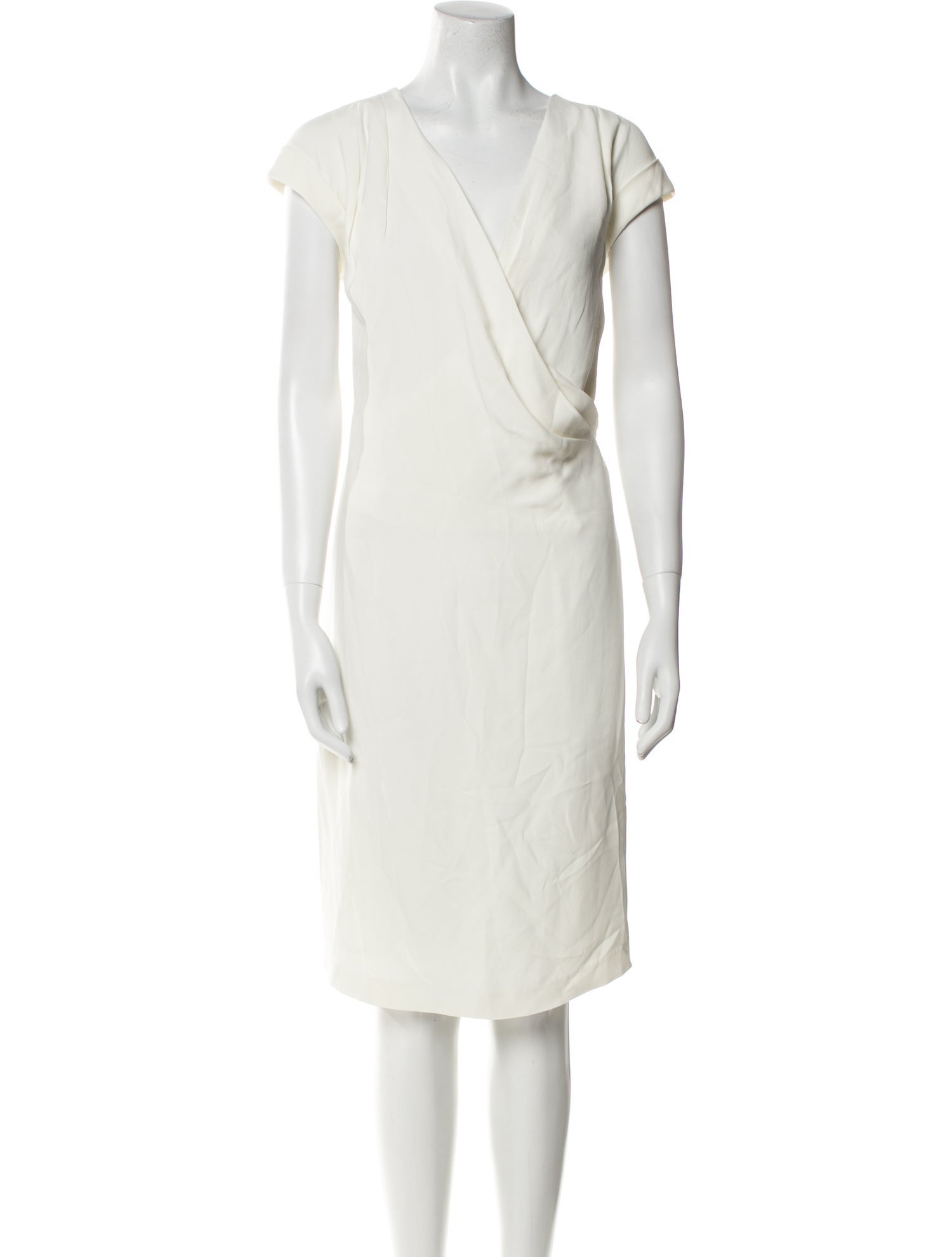 Lafayette 148 V-Neck Knee-Length Dress