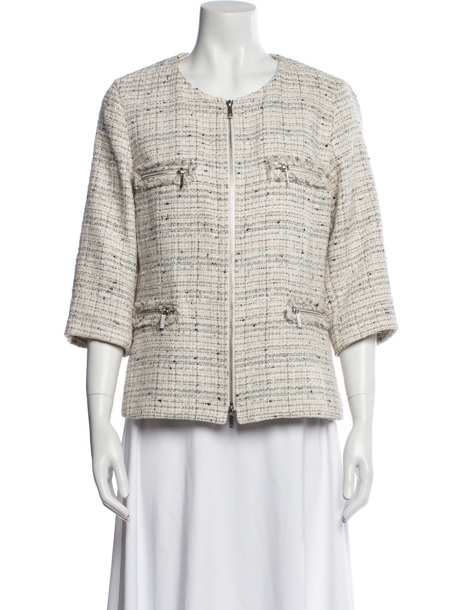 Lafayette 148 Tweed Pattern Evening Jacket