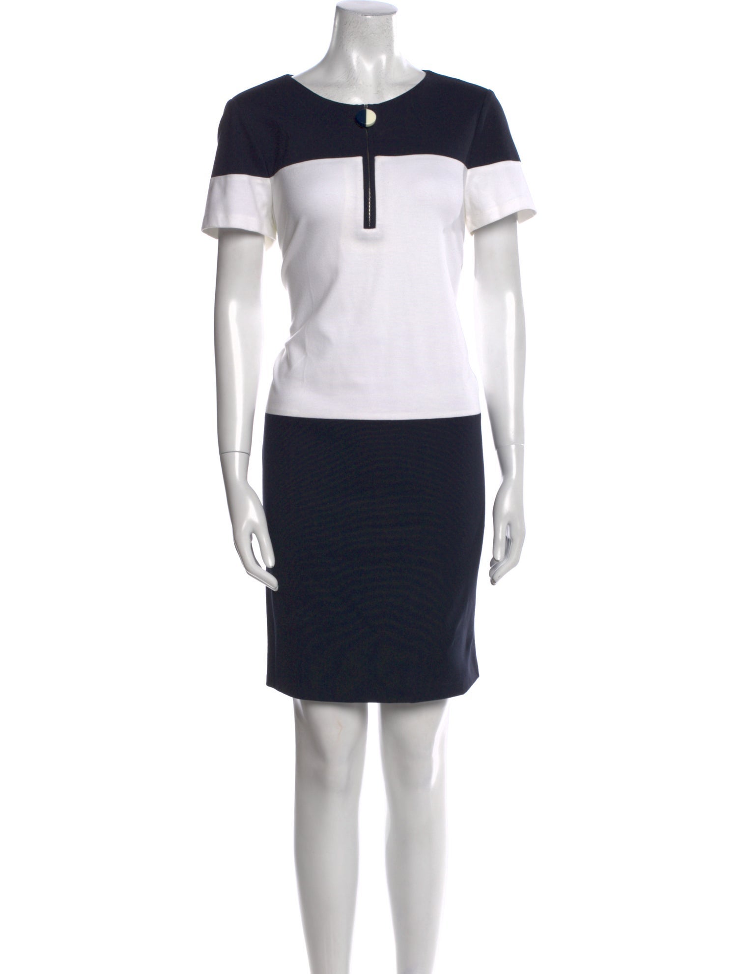 Lafayette 148 Colorblock Pattern Mini Dress