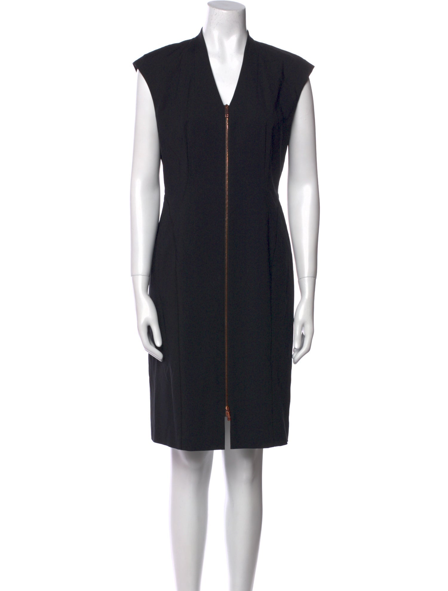 Lafayette 148 V-Neck Knee-Length Dress