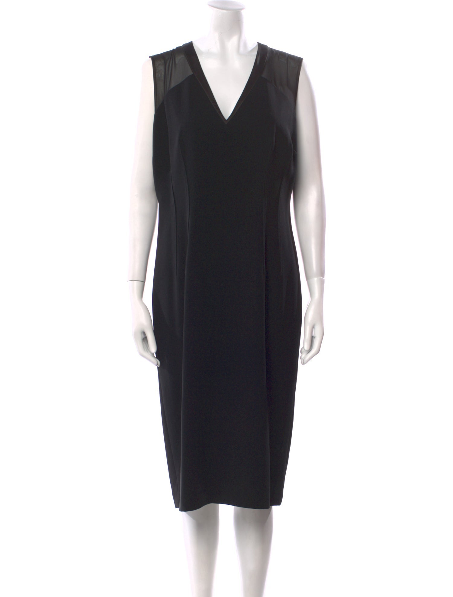 Lafayette 148 V-Neck Midi Length Dress