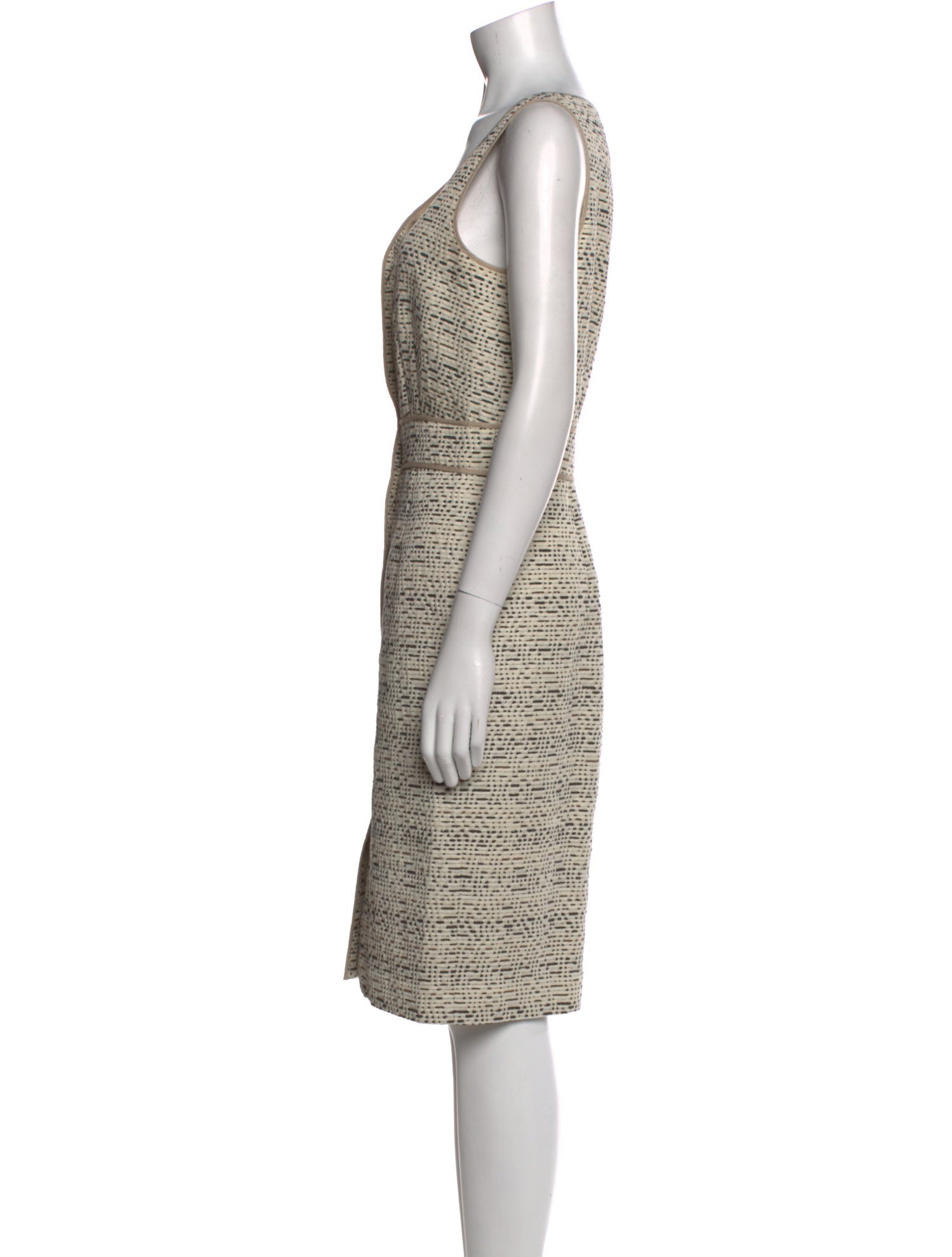 Lafayette 148 V-Neck Knee-Length Dress