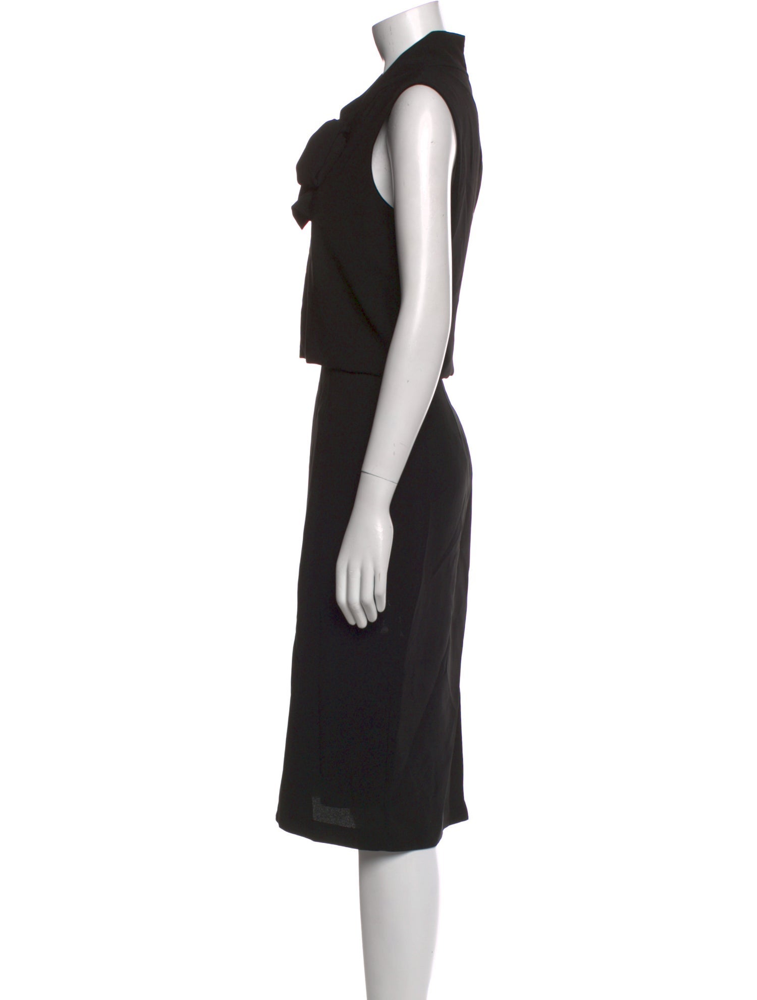 Lafayette 148 Tie Neck Midi Length Dress