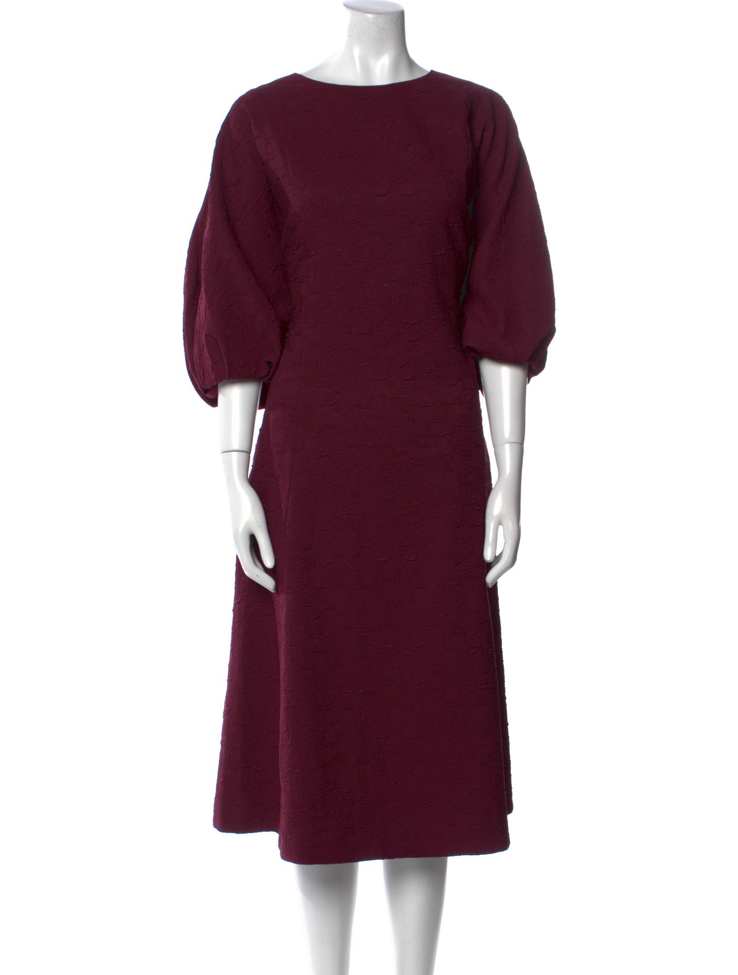 Lafayette 148 Bateau Neckline Midi Length Dress